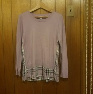 New York & Company lavender/plaid top
